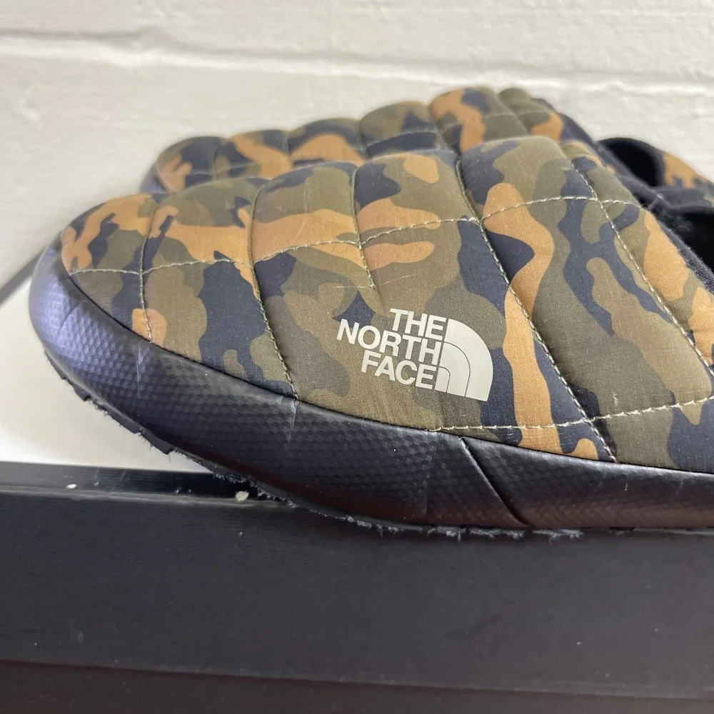 The North Face Thermoball Traction Mule V Camo Green Slippers Slip On Men's 10